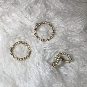 3 cheetah print teleties brand ponytails